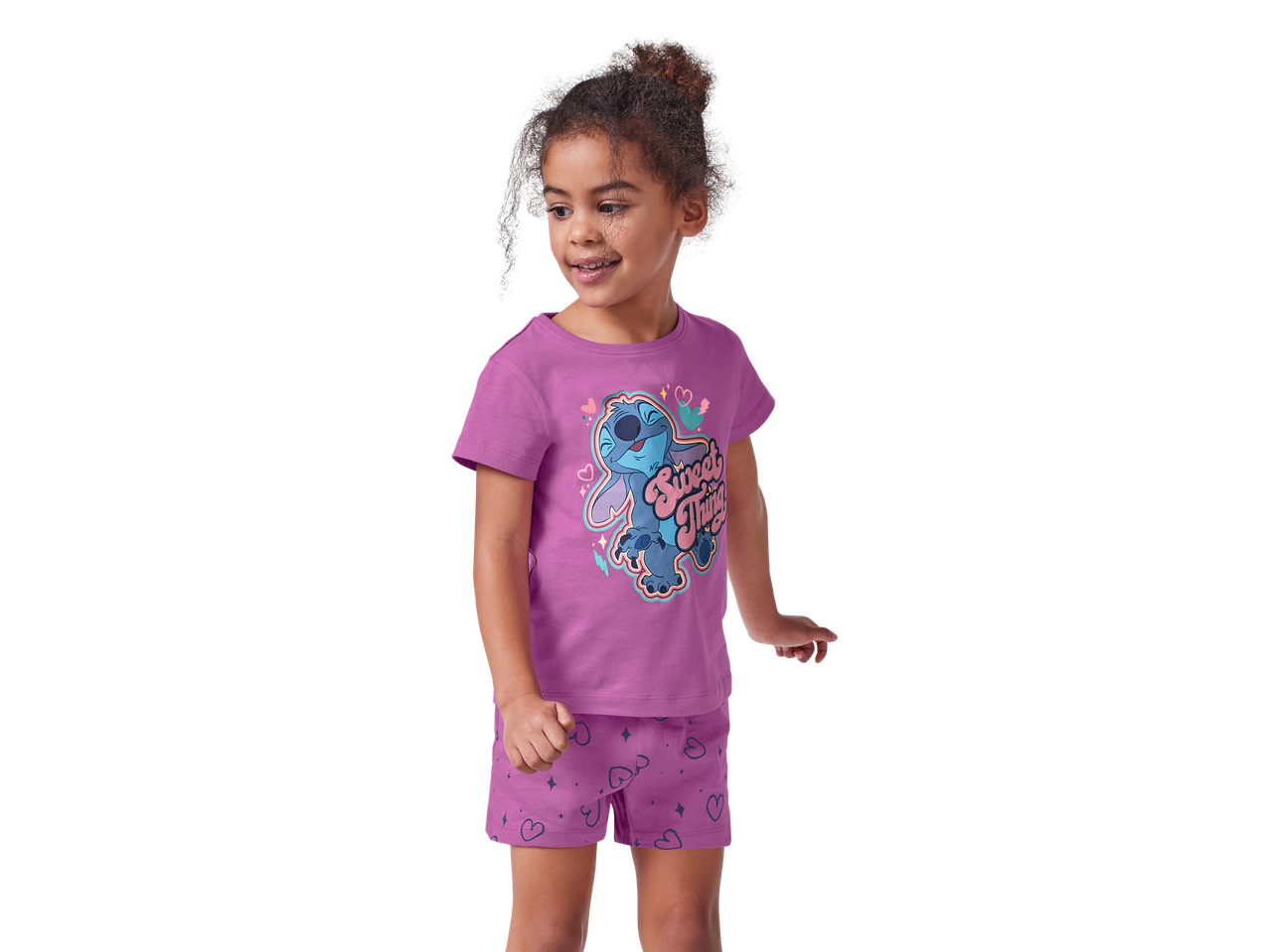 Girl's Stitch pajama set featuring Disney's Lilo & Stitch.