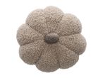 Flower-shaped pillow with curly texture and a darker center
