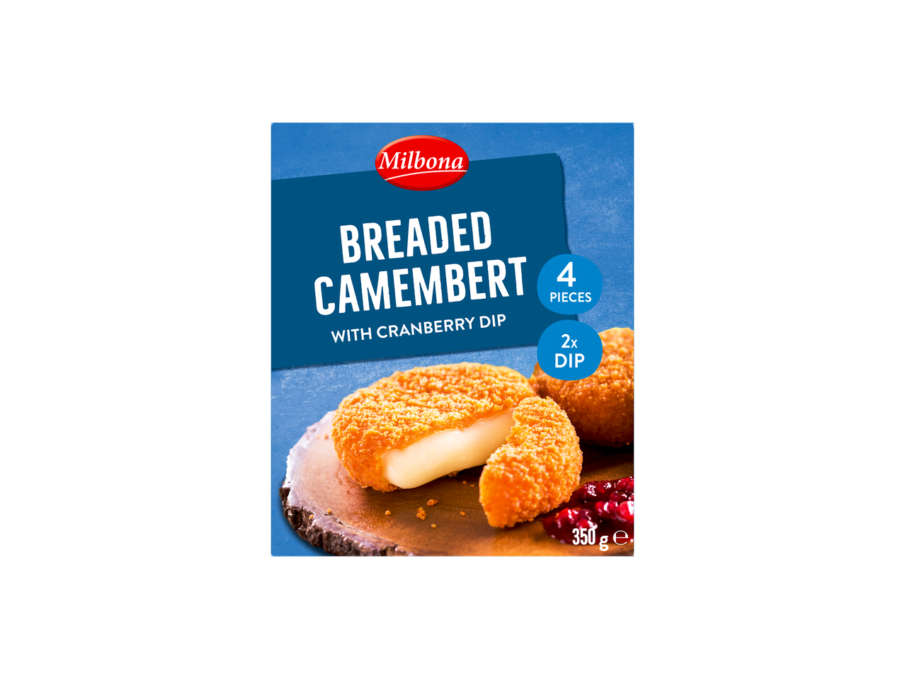 Camembert pane Milbona cu sos de cranberry.
