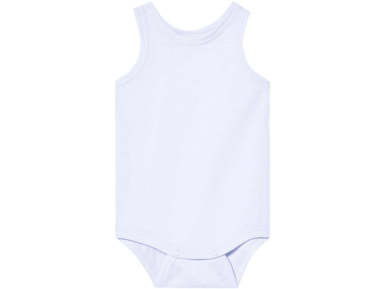 Bijeli baby body bez rukava.