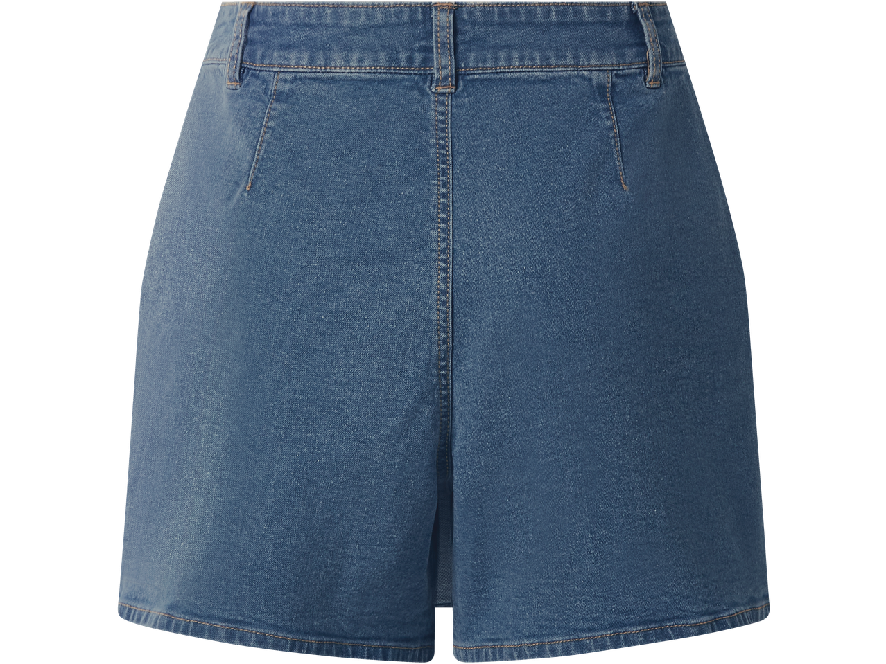 Τζιν φούστα-σορτς ESMARA σε μπλε χρώμα με διακοσμητικές ραφές.