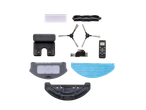 Silvercrest® robotski usisivač sa funkcijom brisanja: dodaci uključujući filter, četke, daljinski i krpu.
