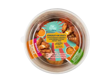 Snackbox kip met dipsauzen