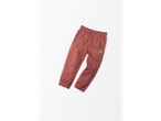 Calças de moletom masculinas vermelhas com cordão e logo de sol.