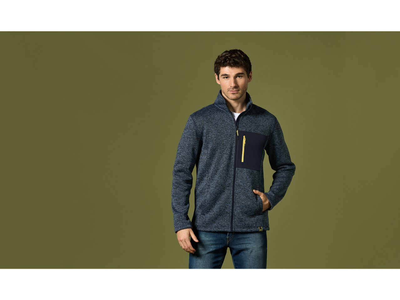 Go to full screen view: Men's Knit Fleece Jacket - Image 1