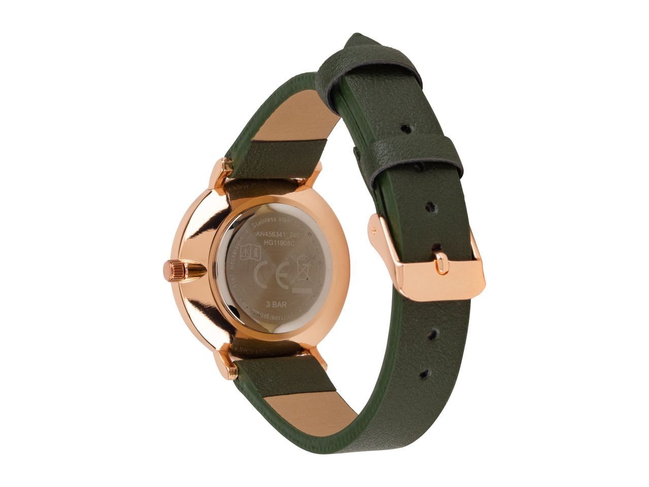 Go to full screen view: Auriol Watch with Black PU Leather Strap & Jewellery Set - Image 3