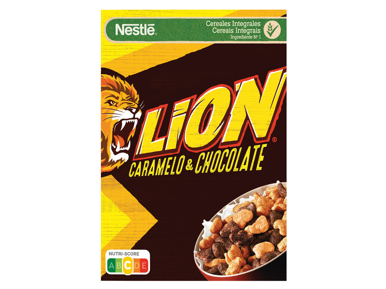 NESTLÉ Lion Cereais Caramelo & Chocolate, com Nutri-Score B.