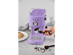 Purple vintage Bergner espresso machine with accessories.