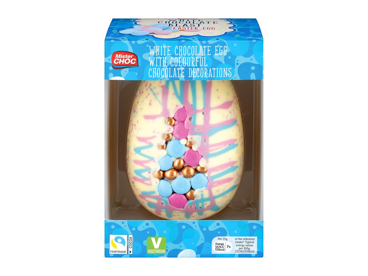 Go to full screen view: Mister Choc Children's Easter Egg White - Image 1
