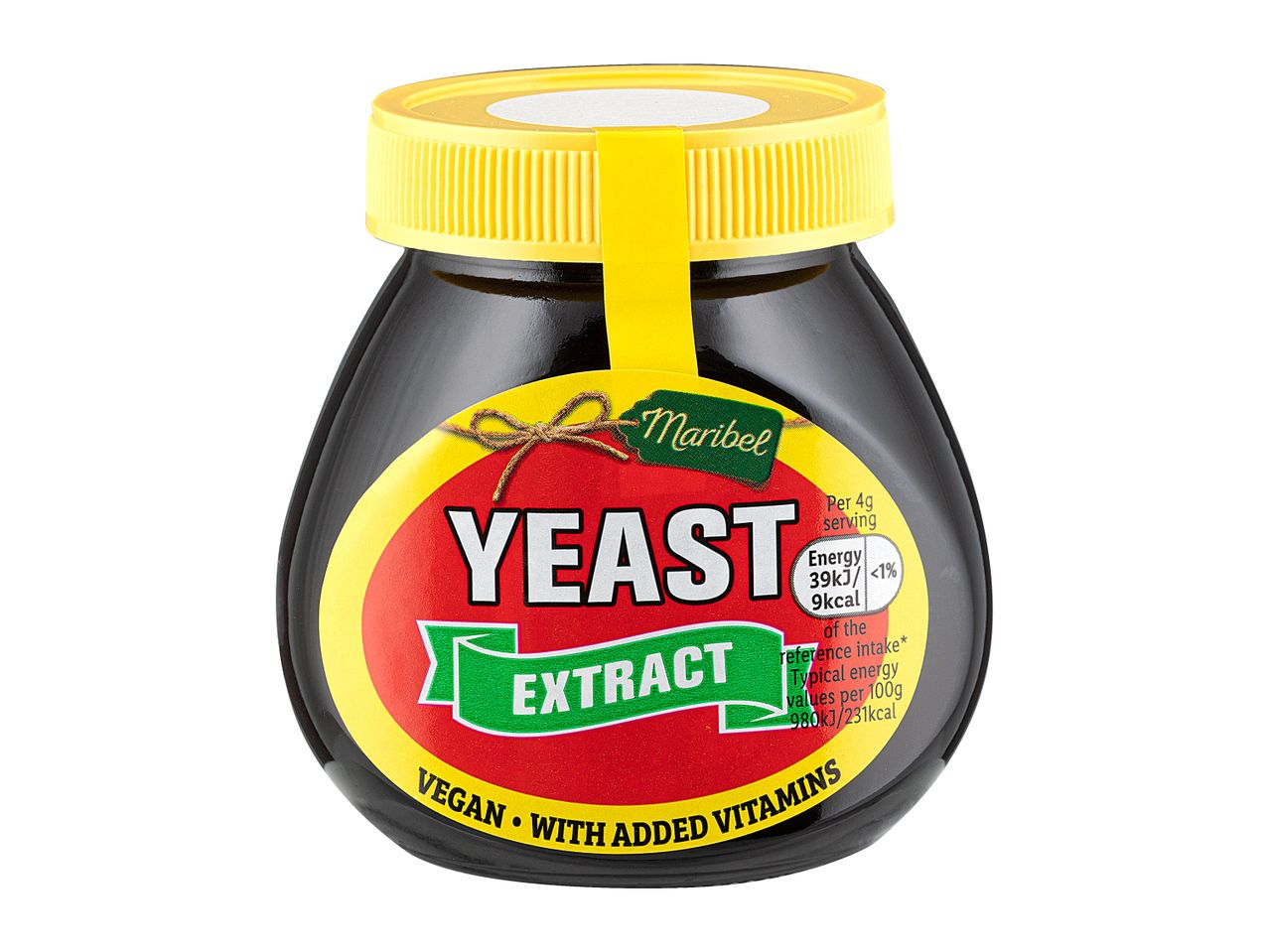 Vegan Marmite yeast extract with added vitamins.