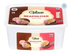 Gelatelli Neapolitan soft scoop ice cream.