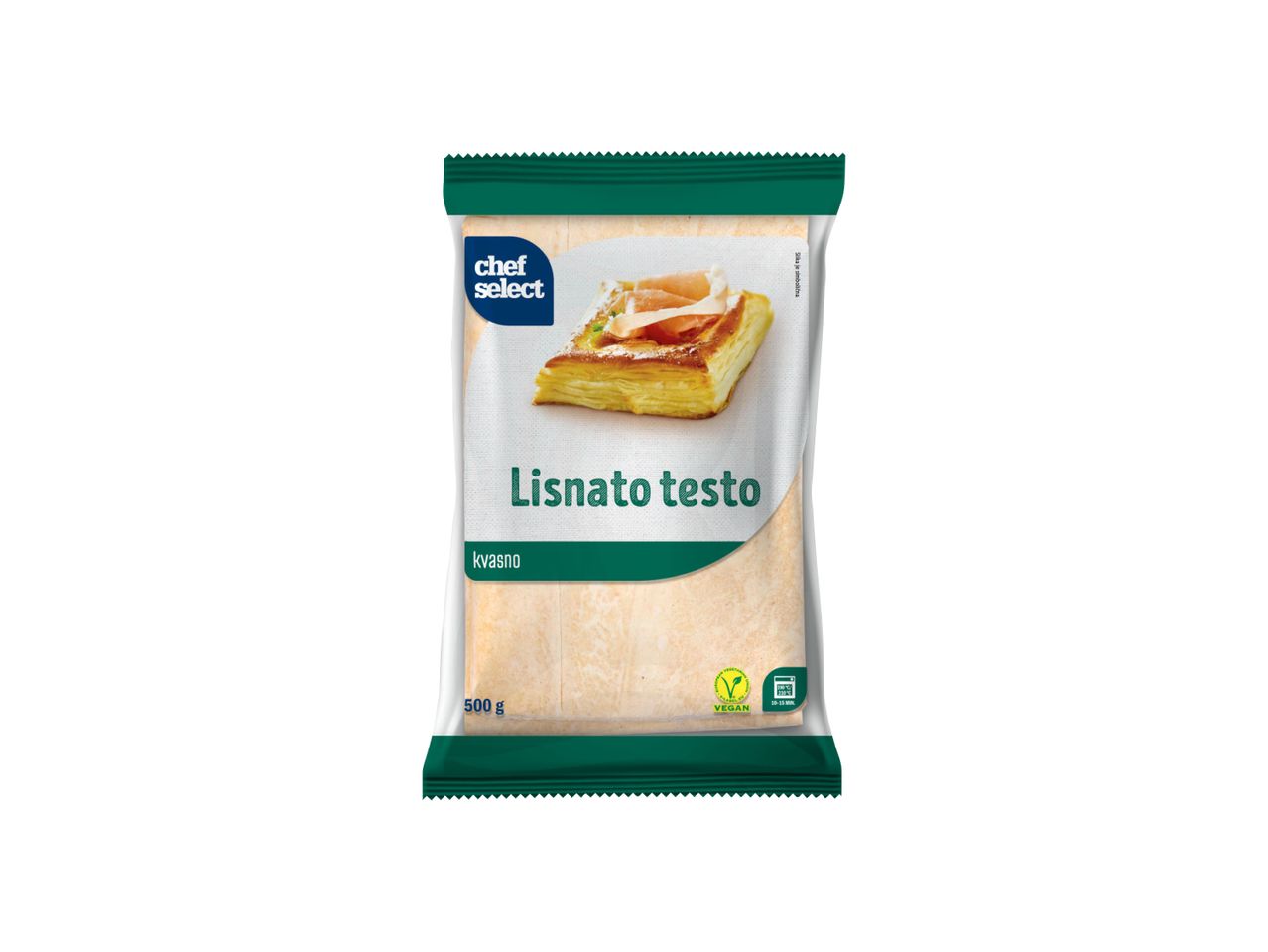 Chef Select lisnato testo, 500g, vegansko.
