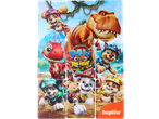 Puzzle com personagens da Patrulha Pata e dinossauros, com o texto «PAW PATROL THE DINO MOVIE».