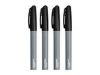 Four gray markers with black caps, arranged vertically on a white background.