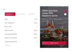A recipe for white chocolate cream with raspberry puree, showing ingredients and preparation details.