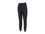 Dark grey women's joggers with an elastic waistband and cuffed ankles.
