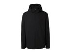 Men's black softshell jacket with a hood and full-length zipper