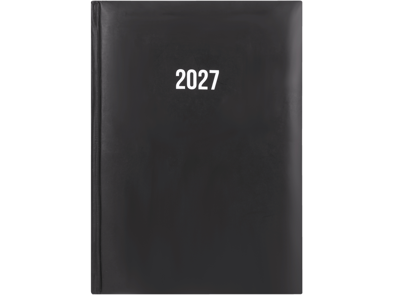 CRELANDO zwarte boekkalender/bureaumat met het jaartal 2027 in wit.