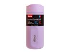 Purple insulated double wall coffee travel cup, 340ml, keeps cold for 12 hours and hot for 3 hours.