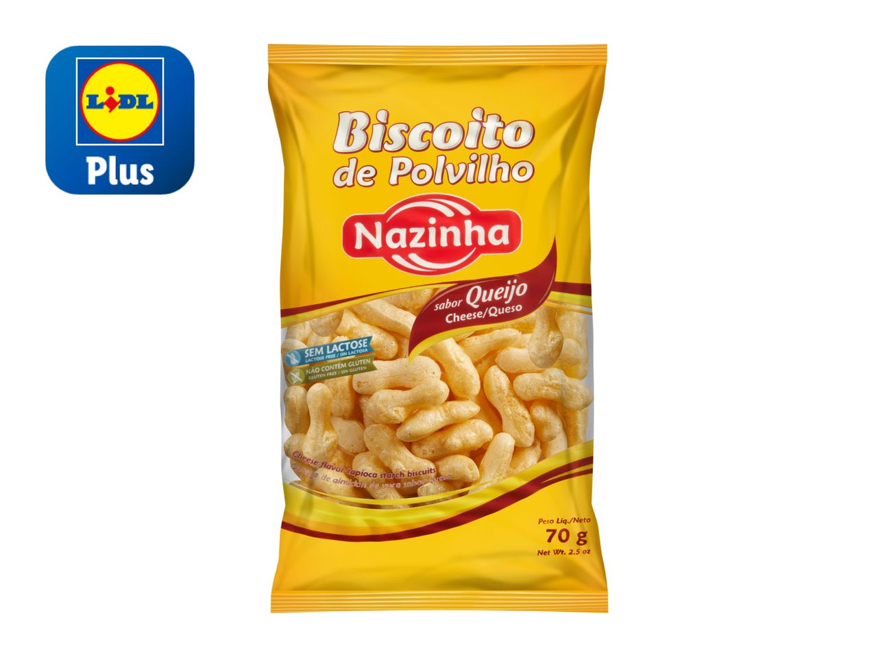 A bag of Nejlinha Bijurite cheese crackers, sold at Lidl.