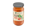 Bocal de pesto rosso Antico Casale avec tomates, basilic et noix de cajou.