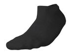 Single black ankle sock on a white background.