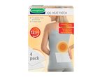 A box of Sensoplast XXL Heat Patches, showing a woman with a heat patch on her lower back, highlighting its features like 12 hours of soothing heat and suitability for sensitive skin.