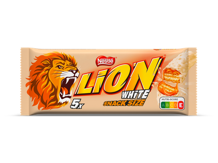 NESTLÉ Lion peanut, white of brownie