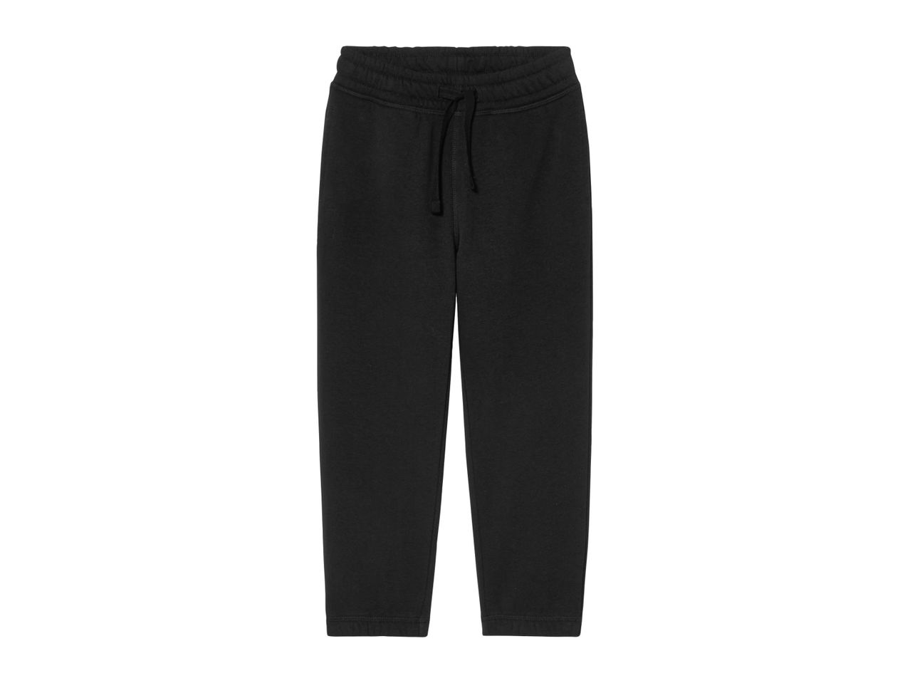 Black sweatpants with drawstring.