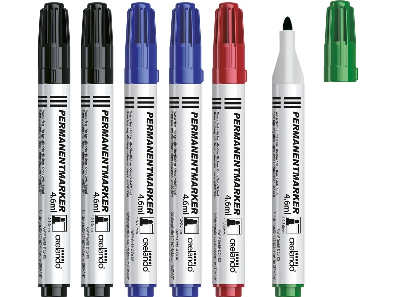 Set di pennarelli indelebili colorati