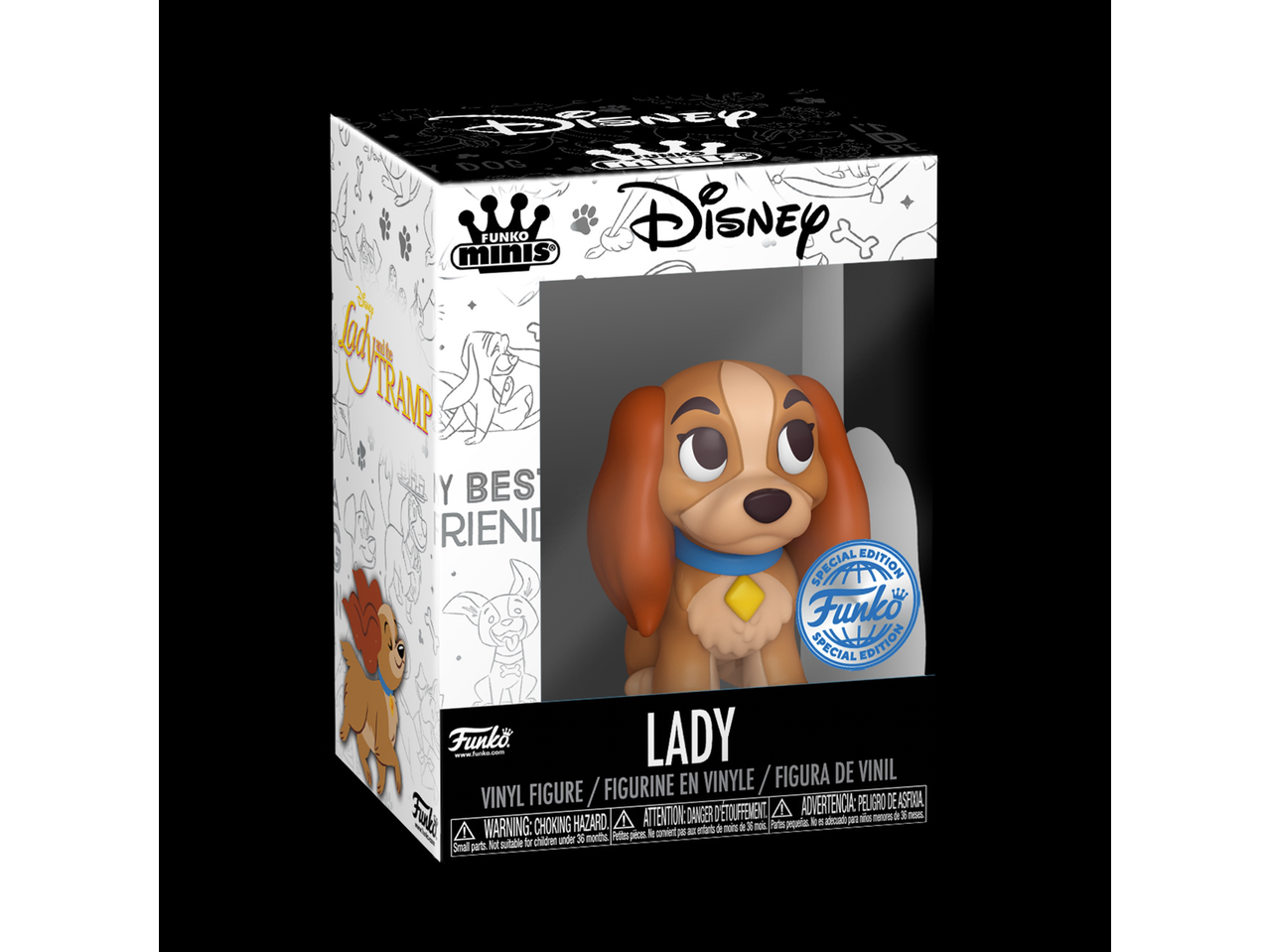 Figurine en vinyle Funko Disney La Belle et le Clochard 'Lady', édition spéciale.