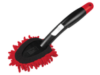 ULTIMATE SPEED® car cleaning duster with red microfiber head and black handle.