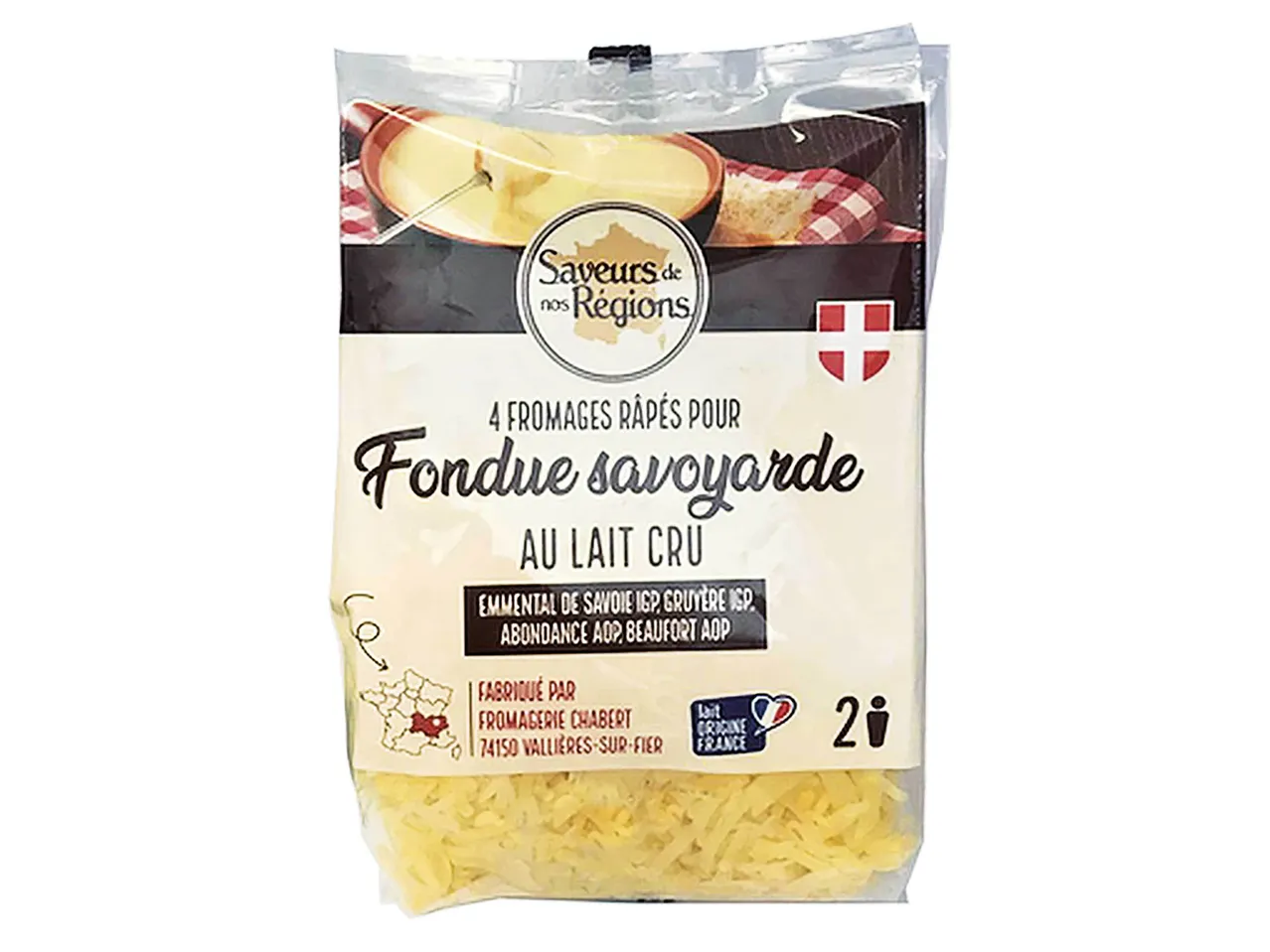 Fromages à fondue suisse : Emmental, Gruyère, Abondance, Beaufort.
