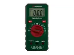 A green and red digital multimeter with a display showing '00.0 mV' and various measurement settings.