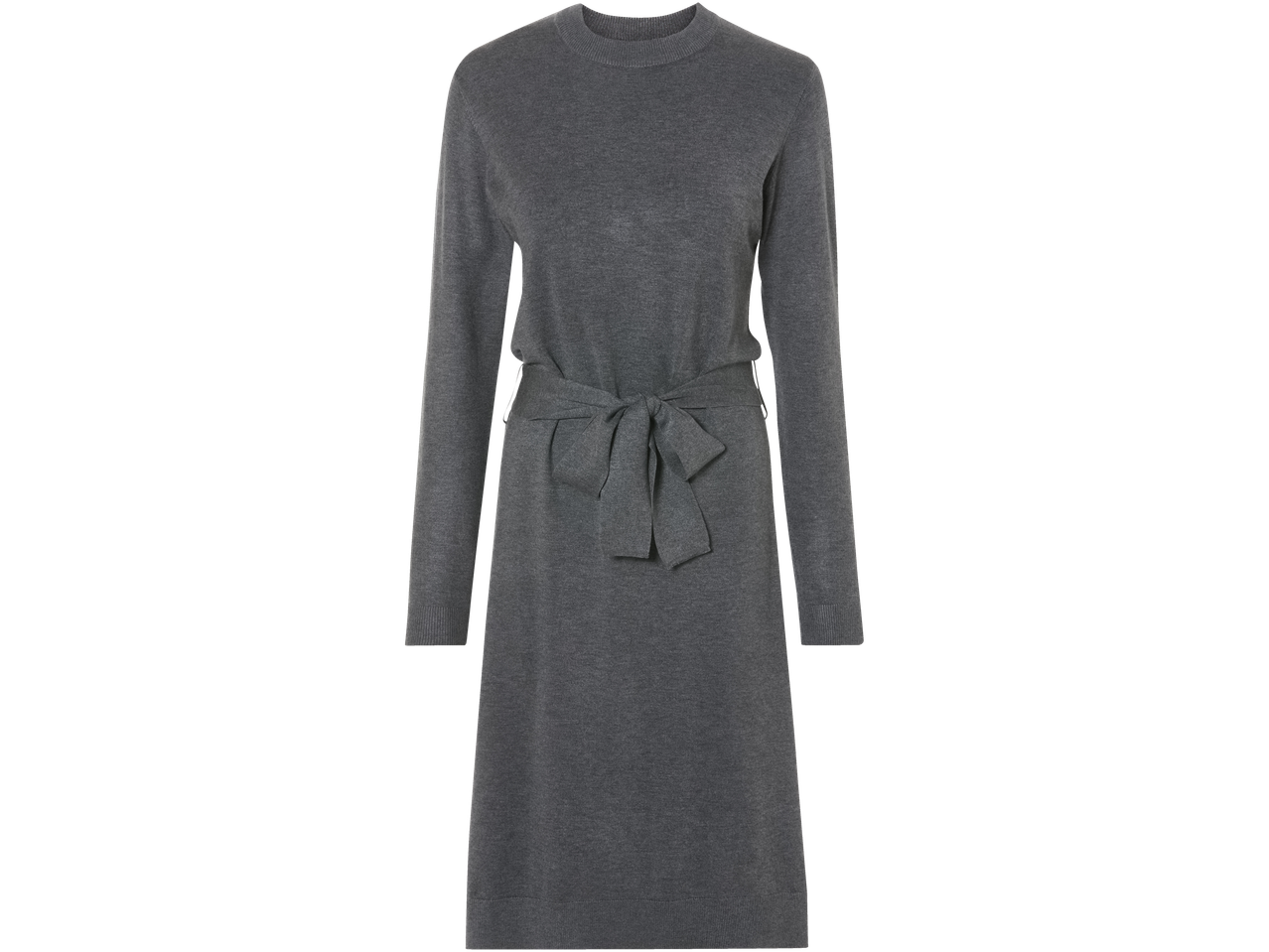 esmara® megzta suknelė pilkos spalvos su diržu