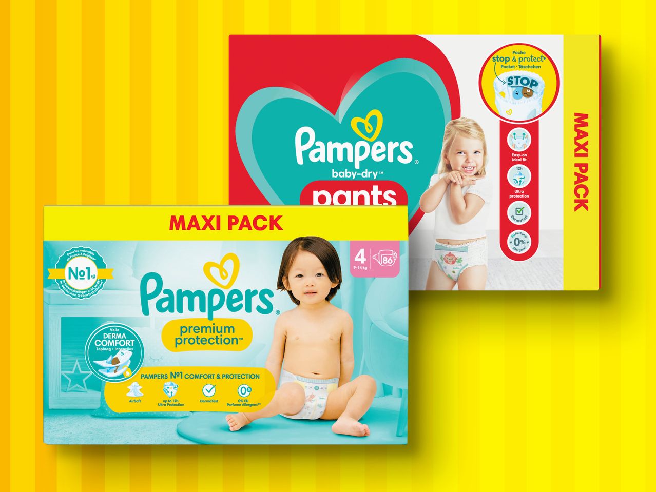Voller! Pampers Premium Protection/Baby Dry/Pants