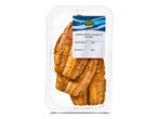 Verpakking met warmgerookte haringfilet naturel.