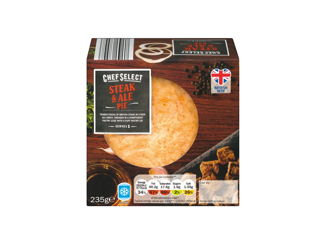 Chef Select: Steak & Ale Pie with British beef.