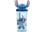 Stitch-themed plastic bottle with a 3D Stitch head lid and a graphic of Stitch on the side, text 'EASY DISTRA'