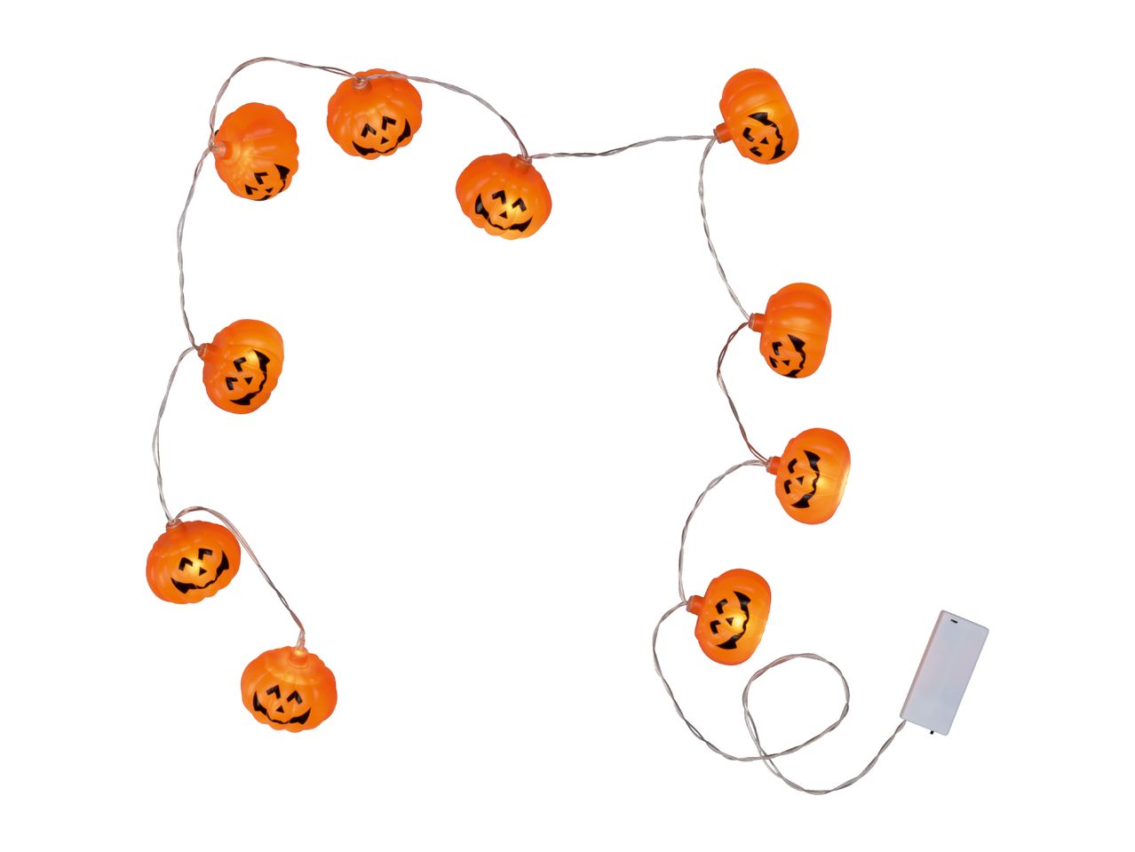 Halloween pumpkin string lights with battery pack