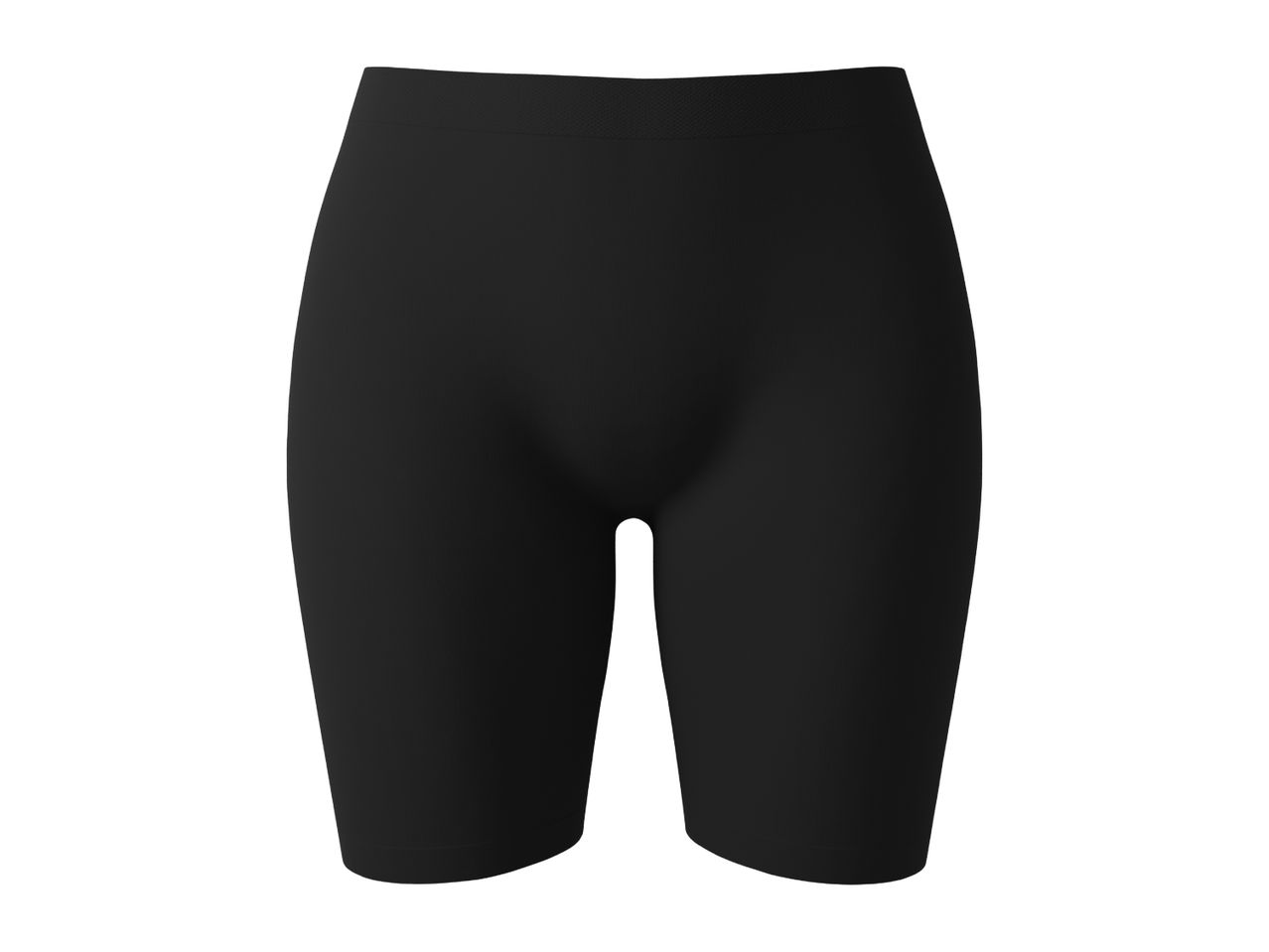 Black seamless cycling shorts for women
