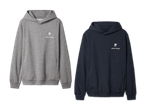 Zwei Pierre Cardin Hoodies, einer grau, einer dunkelblau.