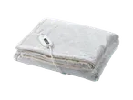 Plaid chauffant Silvercrest® de couleur gris clair plié avec télécommande