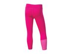 Pink girls' athletic leggings with a lighter pink bottom band.