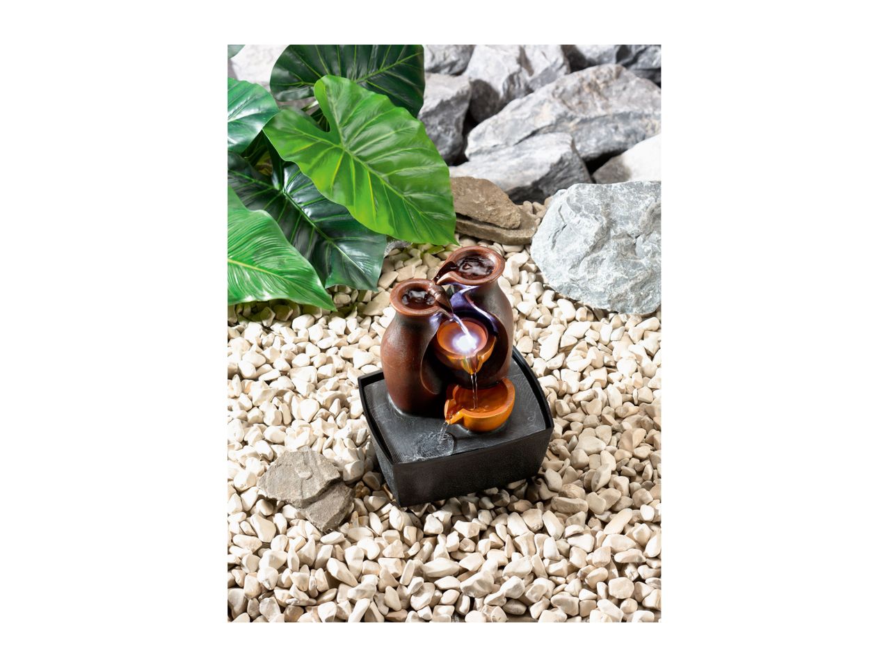 Go to full screen view: Livarno Home Decorative LED Fountain - Bowls - Image 6