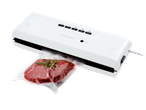 SILVERCREST® Vacuum Sealer with a vacuum-sealed steak and rosemary.