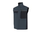 Men's work vest in dark blue with black accents and reflective stripe