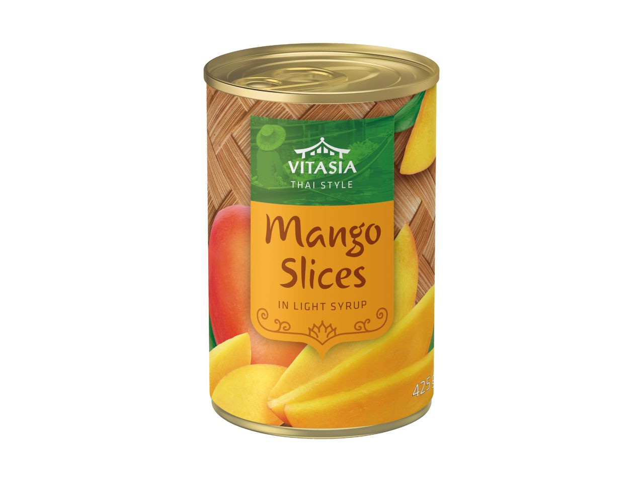 VitAsia Thai Style Mangoscheiben in leichter Sirup, 425g Dose