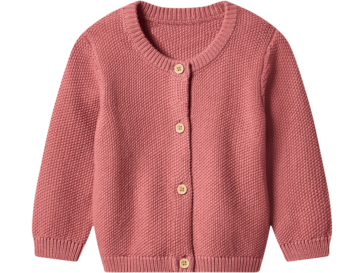 LUPILU roosa nööpidega beebikampsun.