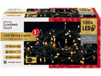 LIVARNO home LED String Lights with 100 LEDs, 8 light modes, and a 6-hour timer.